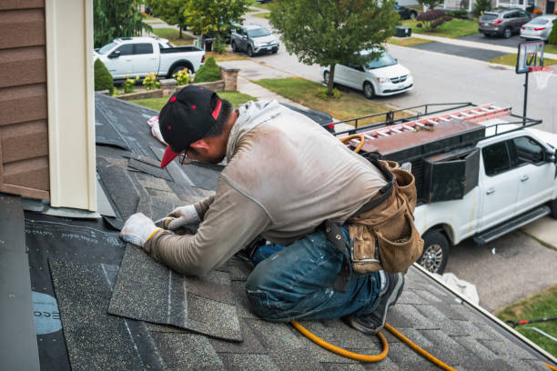 Professional Roofing technician working in Nutley, NJ
